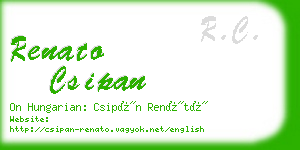 renato csipan business card